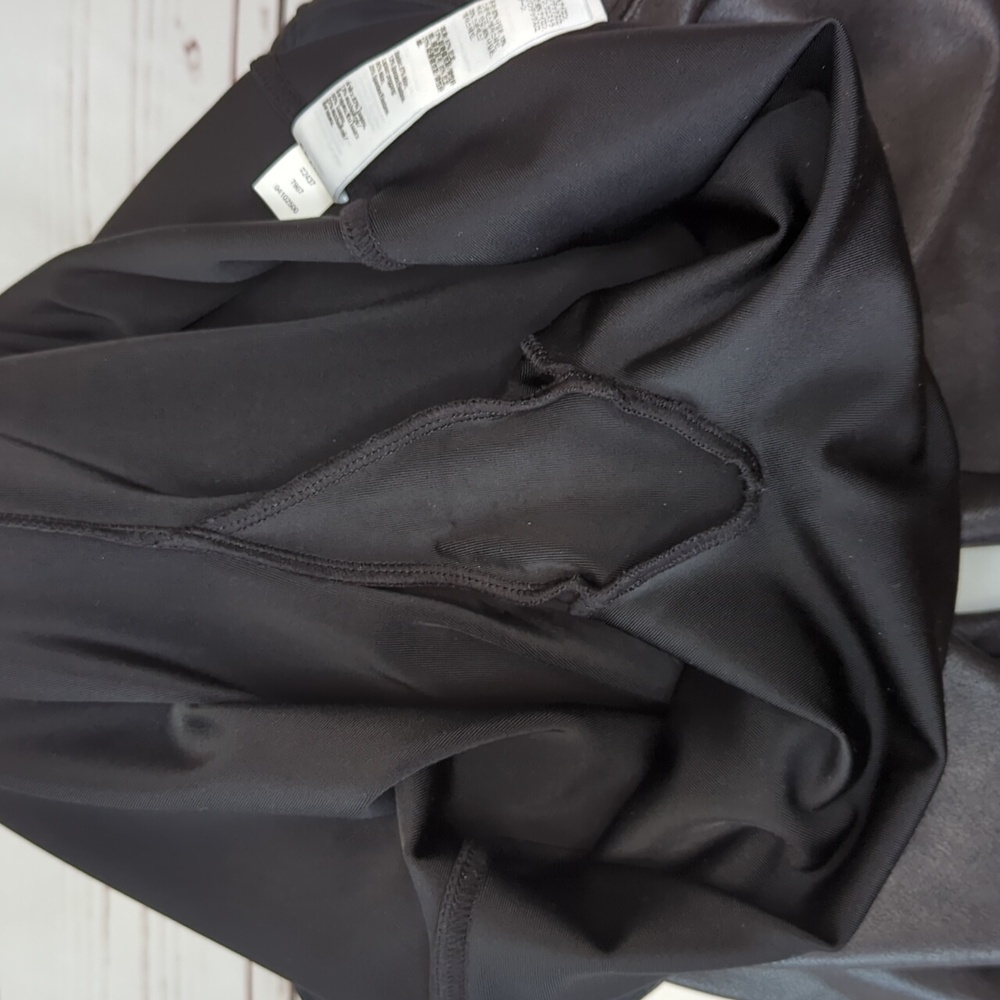 Spanx Women's Faux Leather Black High Rise Compression Slimming Leggings Size XL - Picture 15 of 16